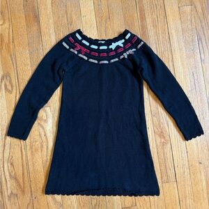 Gymboree Black With Ribbon Detail Formal Sweater Dress
